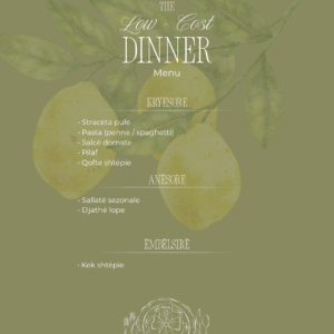 Menu Darke - Low Cost